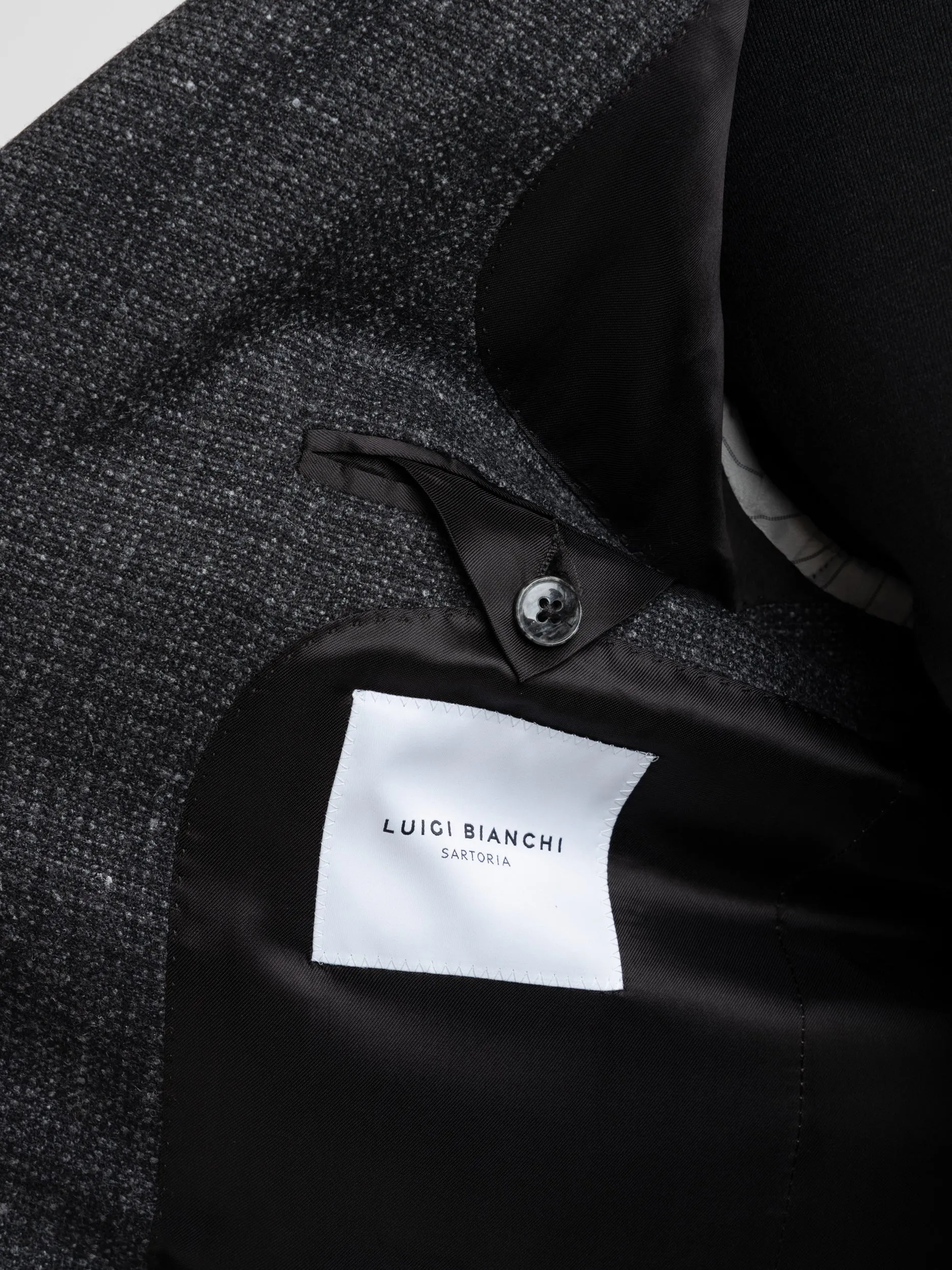 Black Wool-Silk Tweed Sport Jacket