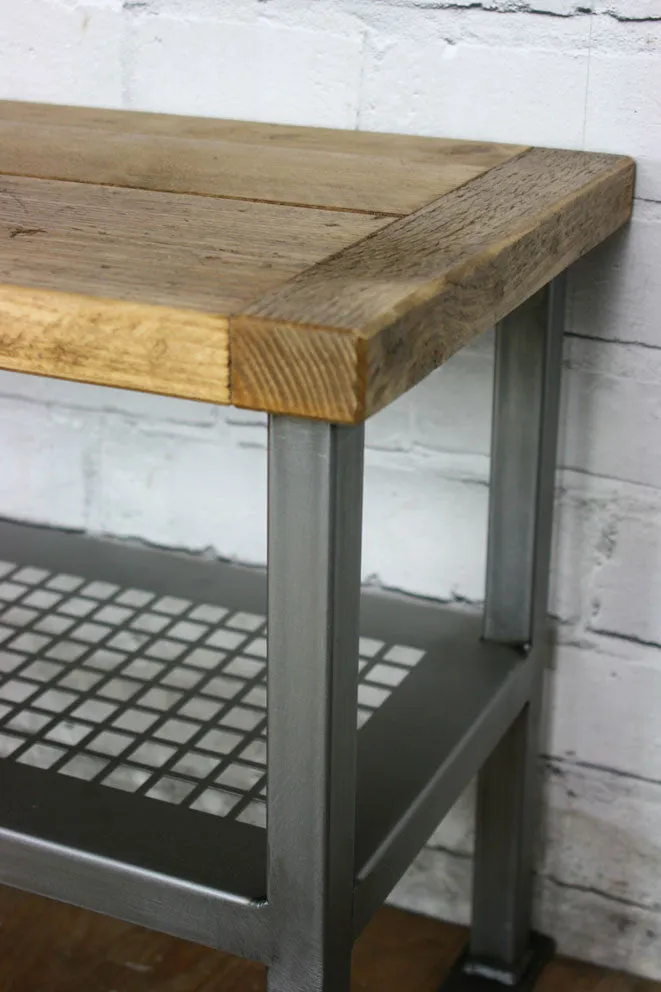 *NEW SIZE* Rustic Industrial Shoe Bench * 1 in stock *