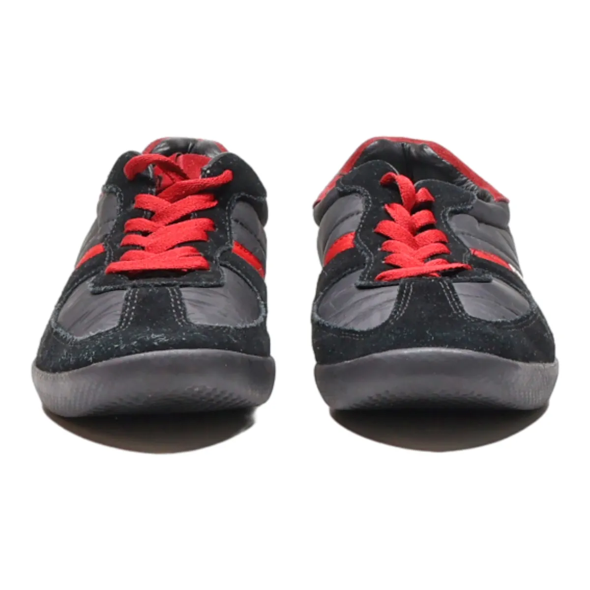 POLO RALPH LAUREN Sneaker Trainers Black Leather Mens UK 8