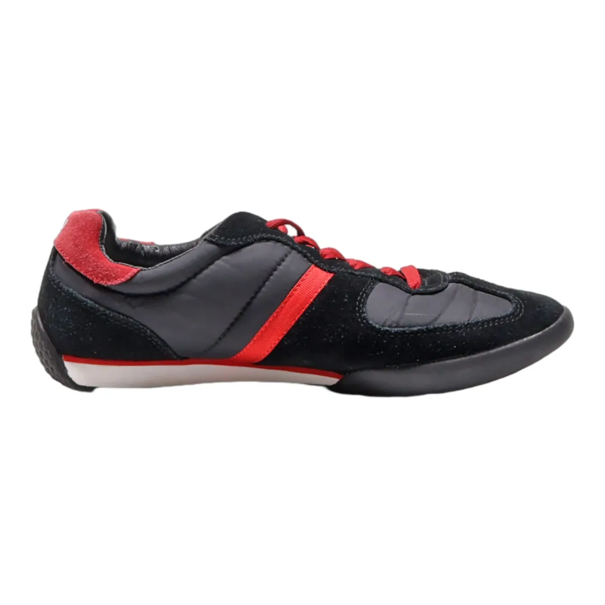 POLO RALPH LAUREN Sneaker Trainers Black Leather Mens UK 8